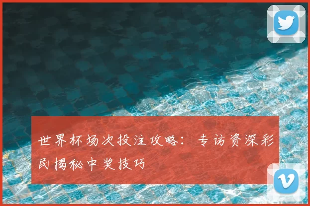 世界杯场次投注攻略:专访资深彩民揭秘中奖技巧